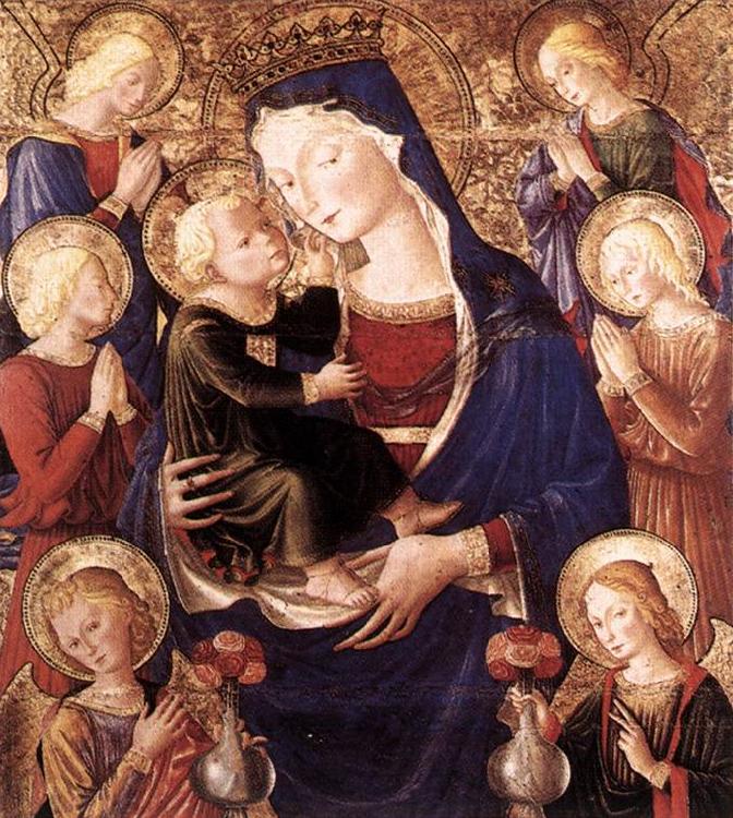 CAPORALI, Bartolomeo Virgin and Child with Angels f France oil painting art